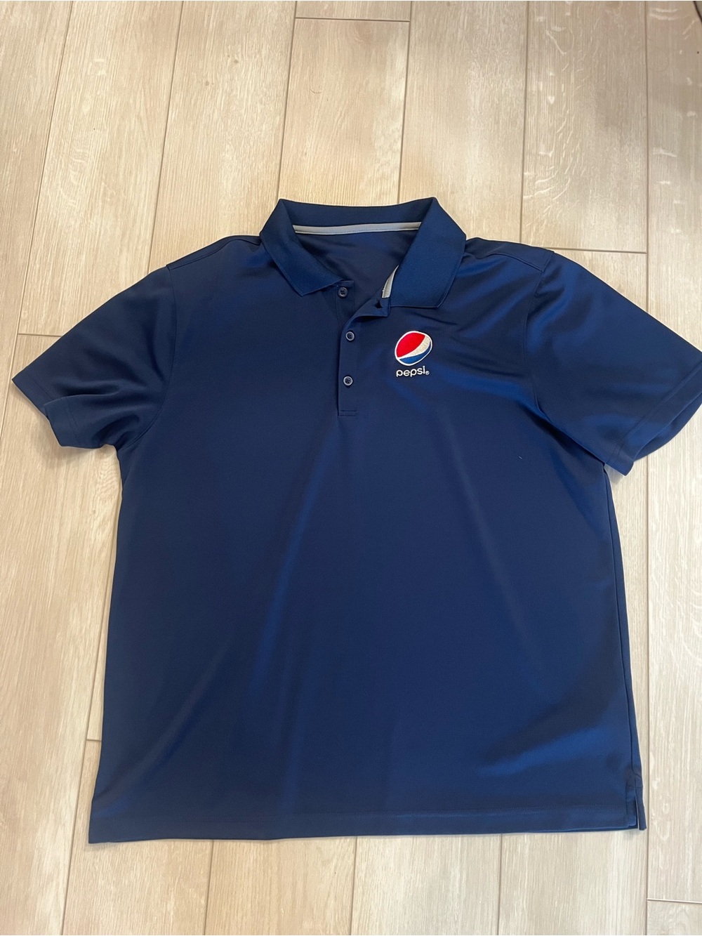 Pepsi Navy Polo with Red & White Logo